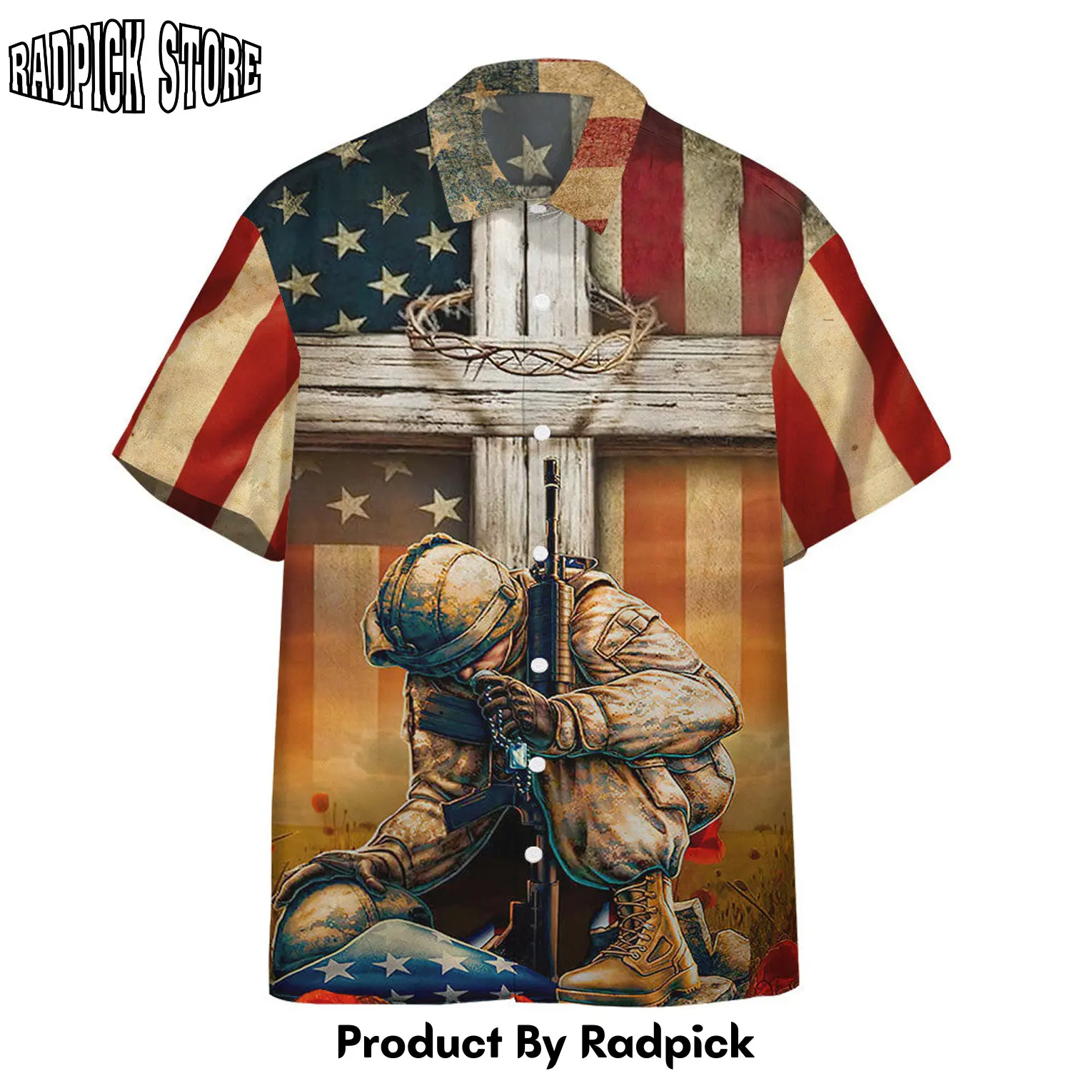 Radpick 3d memorial day lest we forget veteran custom hawaiian shirt rp292563